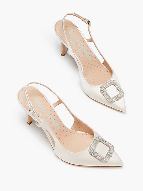 ivory slingback pump.